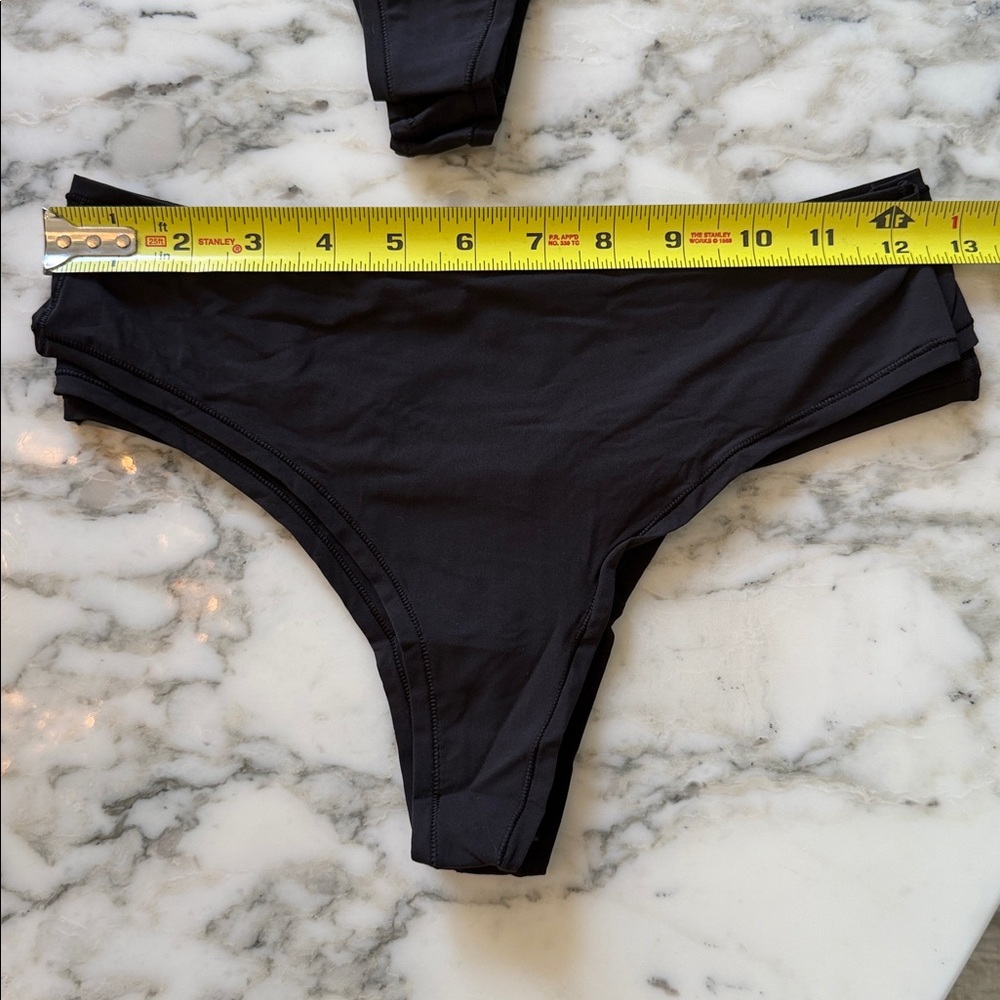 New Quince Second Skin Thong 6 Pack Black Sz L and S - Picture 8 of 10